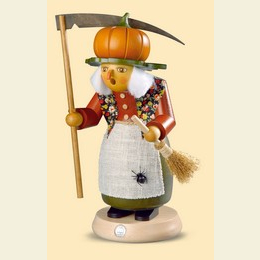 Räuchermännchen Hexe mit Kürbis - 25cm