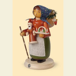 R�ucherm�nnchen Holzspielzeugverk�uferin  -  25cm