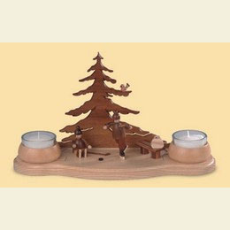 Tealight - Candle Holder Ice skating  -  15cm / 6 inches