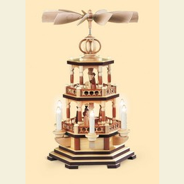2 - stöckige Pyramide - Heilige Geschichte - 49cm - 230 V Elektromotor