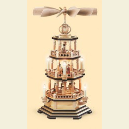 3 - st�ckige Pyramide  -  Heilige Geschichte  -  58cm  -  230 V Elektromotor