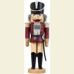 Nussknacker Husar lasiert aubergine  -  37cm