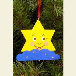 Star on cloud  -  8,5 / 7,5cm  -  12 pcs. / 3 x 3 inch