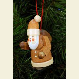 Weihnachtsmann natur  -  2,5 / 5,0cm  -  12 St�ck