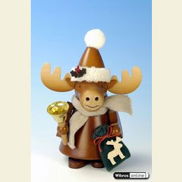 R�ucherm�nnchen Elch Weihnachtsmann natur  -  20,5cm