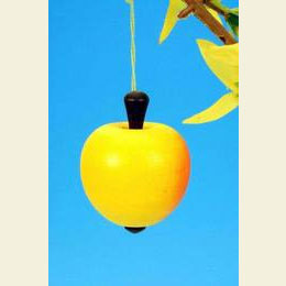 Apfel gelb/rot - 4,0 / 5,3cm - 12 Stück