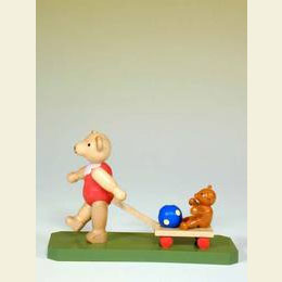 Teddy with Car  -  6,5cm / 3 inch