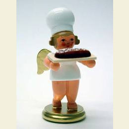 Baker Angel with Stollen cake  -  7,5cm / 3 inch