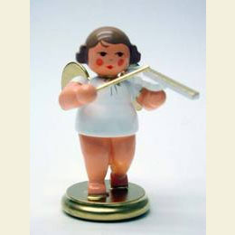 Engel wei�/gold mit Geige  -  6,0cm