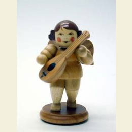 Angel natural colors with Lute  -  6,0cm / 2 inch