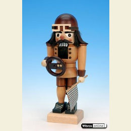 Nussknacker Rennfahrer natur  -  24,5cm
