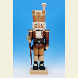 Nutcracker Erzgebirge Miner natural colors  -  79,5cm / 31 inches
