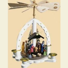 1 -  st�ckige Pyramide Heilige 3 K�nige  -  wei�  -  27cm