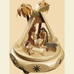 Music Box Nativity Scene - 7 inch - 17cm