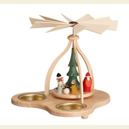 1 - tier pyramid  -  Winter Children Tealights  -  14cm / 5.5 inch