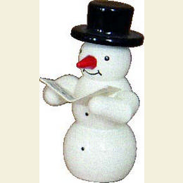 Snowman  -  sheet of music  -  5,5cm / 2 inches