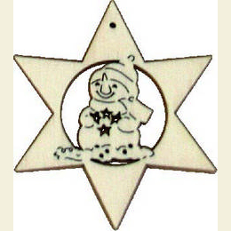Stern  -  Snowman  -  5cm / 2 inches