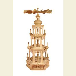 3 - tier Pyramid electrical  -  blank  -  without figurines, Miner motif  -  100cm / 39 inches