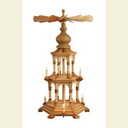 2 - tier Pyramid electrical - blank - without figurines, Oakwood - 75cm / 30 inches