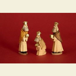 Figurine Set for 3 - tier Pyramid  -  NATIVITY (waxed)  -  13 pcs.