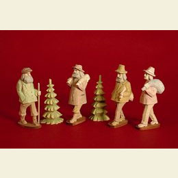 Best�ckung f�r 3 - st�ckige Pyramiden  -  WALDMOTIV (farbig)  -  14 - teilig