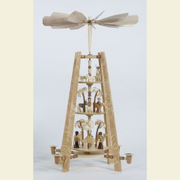 3 - tier pyramid  -  Nativity Scene  -  59cm / 23 inch