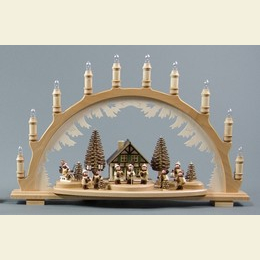 Candle Arch  -  Carolers Lanternchildren  -  67 x 42cm / 26 x 17 inch