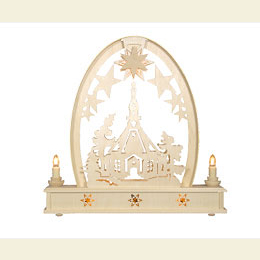 Seidelbogen Seiffener Kirche  -  36cm x 37cm