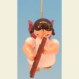 Angel with bassoon  -  Red Wings  -  floating  -  5,5cm / 2,1 inch