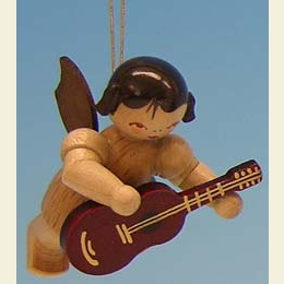 Engel mit Gitarre  -  natur  -  schwebend  -  5,5cm