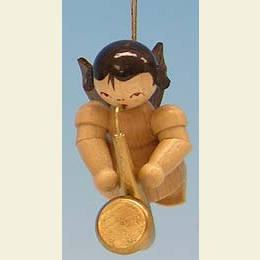 Engel mit Saxophon  -  natur  -  schwebend  -  5,5cm