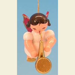 Angel with saxophone  -  Red Wings  -  floating  -  5,5cm / 2,1 inch