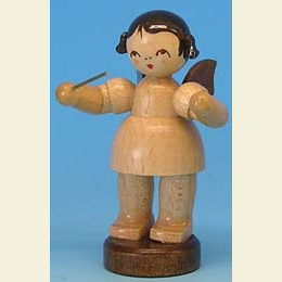 Angel conductor  -  natural colors  -  standing  -  6cm / 2,3 inch
