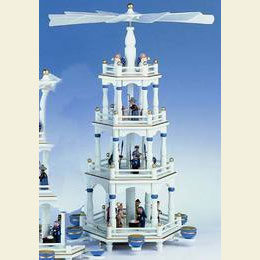 4 - tier Pyramid  -  Christmas eve white  -  61cm / 24 inch